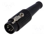 Connector: DIN; plug; male; PIN: 5; Layout: 180°; straight; for cable DELTRON