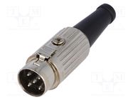 Connector: DIN; plug; male; PIN: 5; Layout: 360°; straight; for cable 