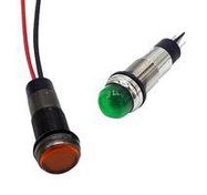 LED PANEL INDICATOR, GREEN, 12.7MM, 5VDC