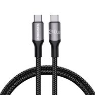 Fast Charging cable Rocoren USB-C to USB-C Retro Series 2m 240W (grey), Rocoren