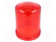 Cloche; red; IP65; Mat: ABS MOFLASH SIGNALLING