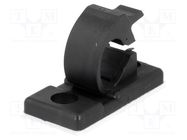 Screw down self-adhesive holder; 5.5mm; polyamide; black KSS WIRING