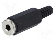 Connector: Jack 3,5mm; plug; female; mono; ways: 2; straight; 4mm SCHURTER