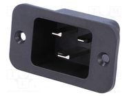 Connector: AC supply; socket; male; 16A; 250VAC; IEC 60320; C20 (I) SCHURTER