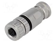 Connector: M12; plug; PIN: 5; female; straight; screw terminal CONEC