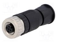 Connector: M12; plug; PIN: 5; female; A code-DeviceNet / CANopen CONEC