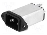 Connector: AC supply; socket; male; 6A; 250VAC; IEC 60320; C14 (E) SCHURTER