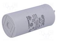 Capacitor: polypropylene; motors, run; 30uF; 475VAC; Ø45x92mm DUCATI ENERGIA