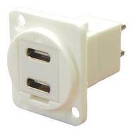 DUAL USB ADAPTER, TYPE C RCPT-PLUG