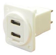 DUAL USB ADAPTER, TYPE C RCPT-PLUG