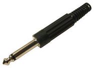 P2C MONO PLUG, 6.35MM, CABLE, BLACK