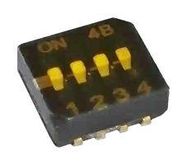 DIP SWITCH, 0.1A, 50VDC, 4POS, SMD