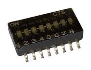 DIP SWITCH, 0.1A, 50VDC, 8POS, SMD