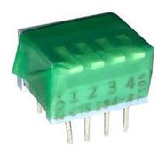 DIP SWITCH, 0.1A, 50VDC, 4POS, THT