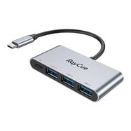 RayCue 4-in-1 hub USB-C to 3x USB-A 3.0 5Gbps + PD 3.0 100W (gray), RayCue