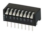 DIP SWITCH, 0.1A, 50VDC, 8POS, THT