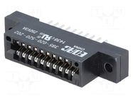 Connector: card edge; socket; PIN: 20; flange (2 holes); THT EDAC