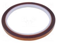 Tape: high temperature resistant; Thk: 0.06mm; 40%; amber; W: 6mm IPT