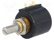 Potentiometer: shaft; multiturn; 5kΩ; 1.5W; ±3%; 6.35mm; linear BOURNS