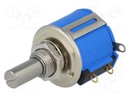 Potentiometer: shaft; multiturn; 2kΩ; 2W; ±5%; 6.35mm; linear; IP40 BOURNS