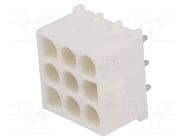 Connector: wire-board; socket; female; PIN: 9; straight; 600V; 19A TE Connectivity