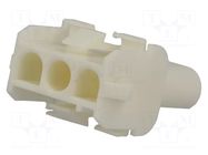 Connector: wire-wire; plug/socket; male/female; PIN: 3; 600V; 1x3 TE Connectivity