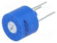 Potentiometer: mounting; horizontal,multiturn; 500kΩ; 0.5W; THT BOURNS