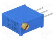 Potentiometer: mounting; multiturn; 50kΩ; 500mW; THT; ±10%; linear BOURNS