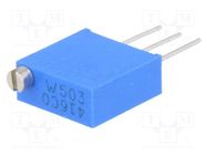 Potentiometer: mounting; vertical,multiturn; 50kΩ; 500mW; THT BOURNS