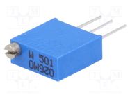 Potentiometer: mounting; vertical,multiturn; 500Ω; 500mW; THT BOURNS