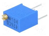 Potentiometer: mounting; multiturn; 100kΩ; 250mW; ±10%; linear BOURNS