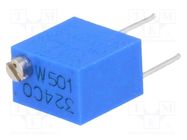 Potentiometer: mounting; vertical,multiturn; 500Ω; 250mW; ±10% BOURNS