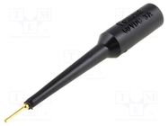 Measuring tip; 3A; black; Tip diameter: 1.02mm; Socket size: 4mm POMONA