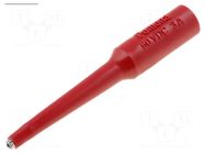 Measuring tip; 3A; 70VDC; red; Tip diameter: 1.6mm; Insulation: PVC POMONA