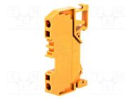 Splice terminal: rail; 0.08÷2.5mm2; ways: 1; terminals: 2; orange WAGO