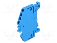 Splice terminal: rail; 0.08÷2.5mm2; ways: 1; terminals: 3; blue WAGO