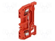 Splice terminal: rail; 0.08÷1.5mm2; ways: 1; terminals: 2; red; 279 WAGO