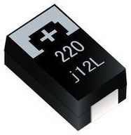 CAP, 220UF, 6.3V, TANT, POLYMER, CASE D