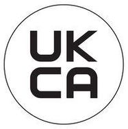 UKCA LABEL, 15MM DIA, WHITE VINYL, PK100