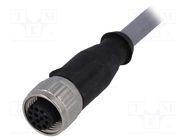 Connector: M12; plug; PIN: 12; female; A code-DeviceNet / CANopen HARTING