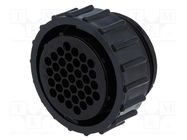 Connector: circular; plug; female; PIN: 37; w/o contacts; for cable TE Connectivity