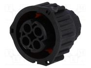 Connector: circular; 2.5mm System; female; plug; for cable; PIN: 4 TE Connectivity