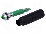 Indicator: LED; prominent; green; 230VAC; Ø8mm; IP67; metal,plastic CML INNOVATIVE TECHNOLOGIES