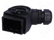 Enclosure for connectors: HDC; size 6B; for cable; IP65; angled HARTING