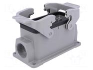 Enclosure for connectors: HDC; size 16B; Han® B; IP65; M25 HARTING