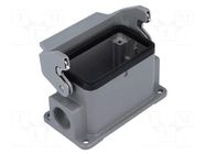Enclosure for connectors: HDC; size 10B; Han® B; IP65; with latch HARTING
