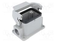 Enclosure: for HDC connectors; Han® B; size 6B; with latch; M20 HARTING