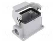 Enclosure for connectors: HDC; size 6B; Han® B; IP65; with latch HARTING