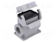 Enclosure for connectors: HDC; size 6B; Han® B; IP65; with latch HARTING