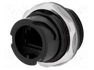 Coupler; socket; PIN: 8; Cat: 5e; Layout: 8p8c; IP67; Mat: plastic CONEC